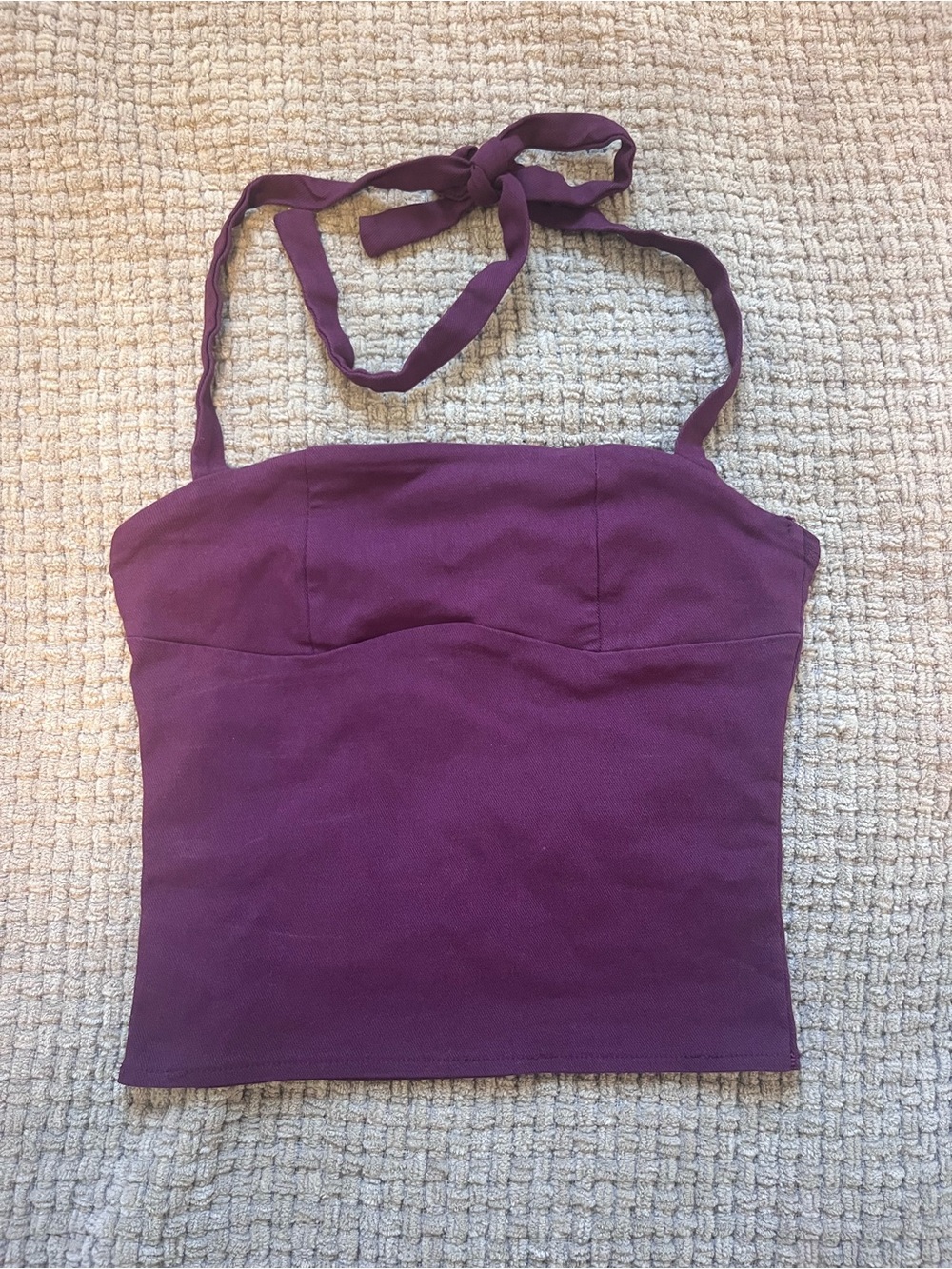 Edikted maroon/purple Halter Top. Tag is off, washed it. Only tired it on!!